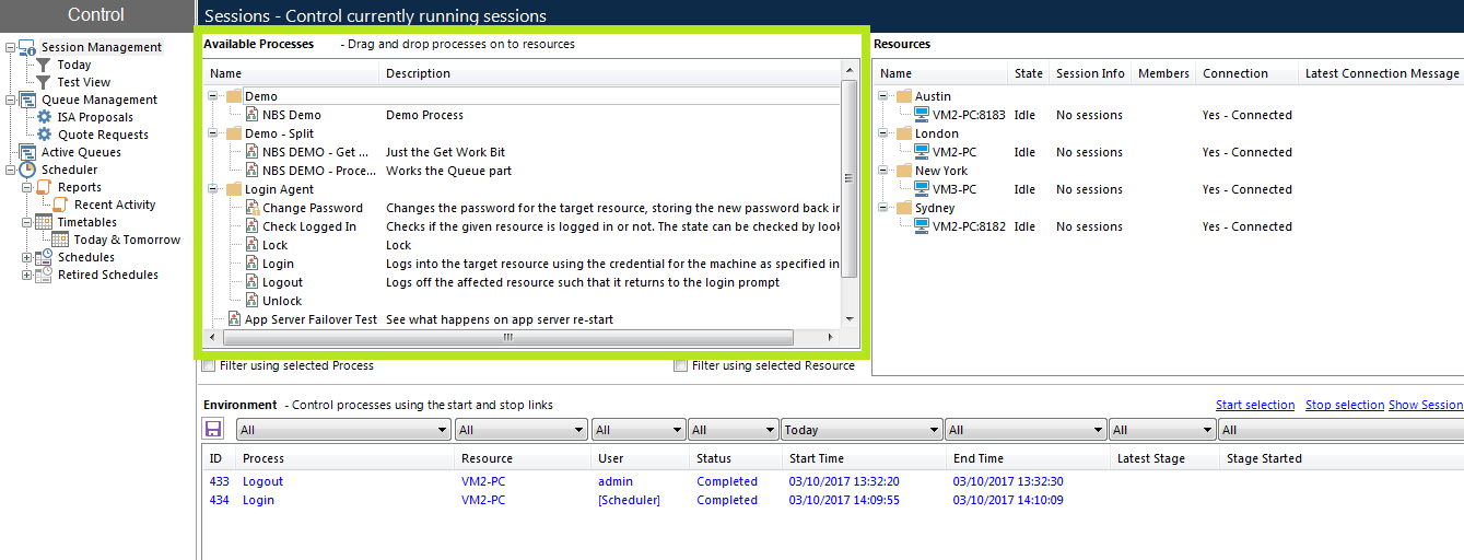 Available Processes