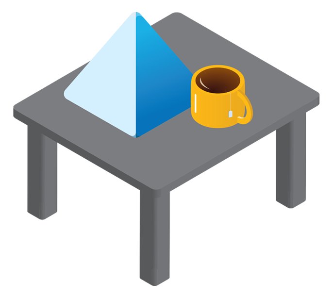 Blue Prism on a table